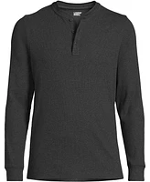 Lands' End Men's Long Sleeve Rib Henley