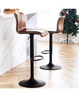 gaomon Bar Stool Set of 4, Adjustable Swivel Barstools, Modern Kitchen Stools, Design Chairs for Island, Dining Room, Home