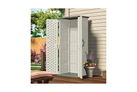 Slickblue Outdoor Heavy Duty 22 Cubic Ft Vertical Garden Storage Shed