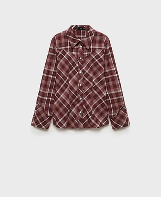 Mango Women's Check Cotton Shirt