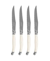 French Home Laguiole Connoisseur 4-Piece Steak Knife Set with Handles