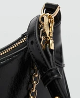 Mango Women's Chain Detail Double Handle Bag