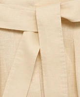 Mango Women's Belted Linen Shorts