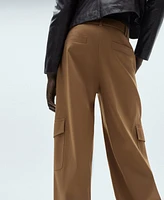 Mango Women's Cotton Cargo Pants