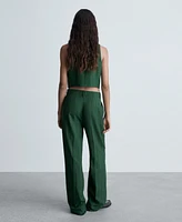 Mango Women's Striped Lyocell Pants