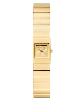 Michael Kors Women's Darrington Two-Hand Gold-Tone Stainless Steel Watch, 14mm