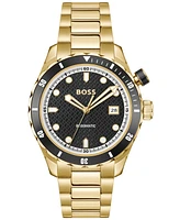 Hugo Boss Men's Bossmatic Ionic Gold-Plated Stainless-Steel Watch, 42mm