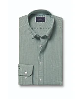 Charles Tyrwhitt Men's Slim Fit Button-Down Collar Non-Iron Stretch Poplin Mini Gingham Shirt