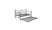 Slickblue Daybed Frame with Twin Roll-Out Trundle for Space-Saving Sleeping and Guest Accommodation