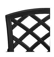 vidaXL 3 Piece Bistro Set Cast Aluminum Black