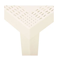 vidaXL Patio Table White 31.1"x25.6"x28.3" Plastic