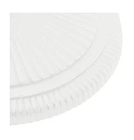 Umbrella Base White 17.7"x17.7"x11.8" Cast Iron