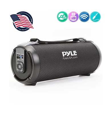 Pyle Portable Bluetooth Speaker with Fm Radio, MP3, Usb & Micro Sd Support, Rechargeable Battery