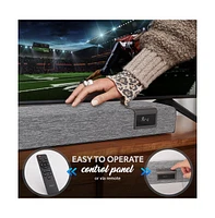 Pyle 35-Inch 2.1 Channel Convertible Soundbar, Wireless Bluetooth Speaker with Led Lights and Remote Control