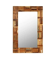 vidaXL Wall Mirror Solid Reclaimed Wood 23.6"x35.4"