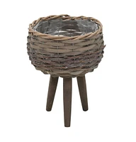 Planter 3 pcs Wicker with Pe Lining
