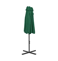 Garden Parasol with Aluminum Pole 181.1"x106.3" Green