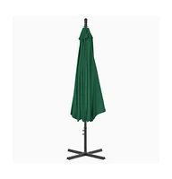 vidaXL Cantilever Garden Parasol with Steel Pole 118.1" Green