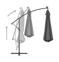 vidaXL Cantilever Garden Parasol with Steel Pole 118.1" Anthracite