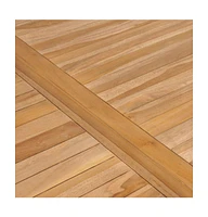 vidaXL Patio Table 59.1"x35.4"x30.3" Solid Teak Wood