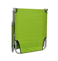 vidaXL Folding Sun Lounger Powder-coated Steel Apple Green
