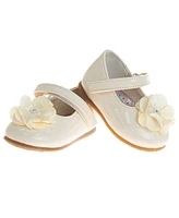 Josmo Infant Girls Hook and Loop Flowery Dress Shoes