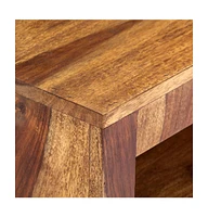 Tv Stand 55.1"x11.8"x15.7" Solid Wood Sheesham