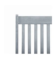 vidaXL Patio Deck Chair with Footrest Gray Wash Solid Acacia Wood