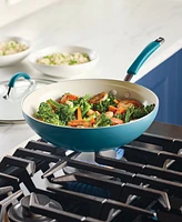 Rachael Ray Cucina Ceramic Nonstick 11" Stir Fry Pan with Lid