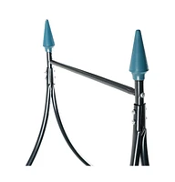 vidaXL Garden Arch Dark Green 47.2"x15"x101.6" Iron
