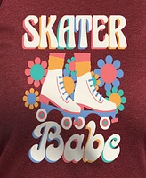 Hybrid Apparel Plus Skater Babe Graphic Crew Neck Top