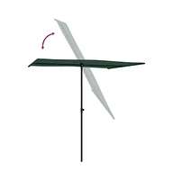 vidaXL Garden Parasol with Aluminum Pole 6.6'x4.9' Green