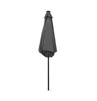 vidaXL Garden Parasol with Led Lights and Aluminum Pole 106.3" Anthracite