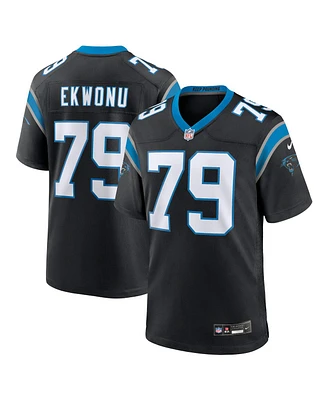 Nike Men's Ikem Ekwonu Black Carolina Panthers Game Jersey