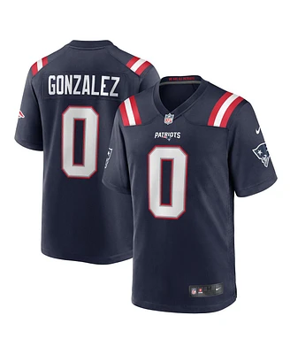 Nike Men's Christian Gonzalez Navy New England Patriots Team Game Jersey