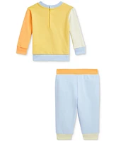 Polo Ralph Lauren Baby Colorblocked Sweatshirt & Pants Set