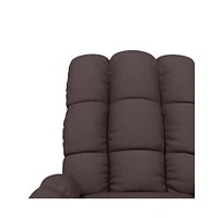 Massage Recliner Dark Brown Fabric