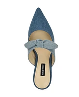 Nine West Women's Demmure Bow Strap Slip-On Stiletto Pumps