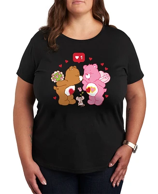 Hybrid Apparel Plus Trendy Care Bears Valentine's Day Graphic Crew Neck T-Shirt