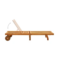 vidaXL Sun Lounger Solid Acacia Wood