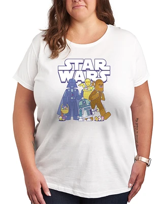 Hybrid Apparel Plus Star Wars Easter Graphic Crewneck T-Shirt