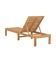 vidaXL Sun Lounger Solid Teak Wood