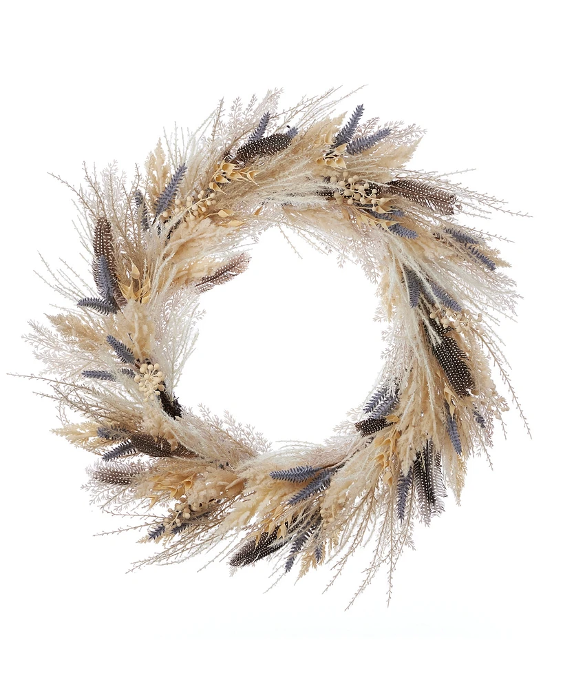 Seasonal 28" Fall Fields Bouquet with Pampas Wreath