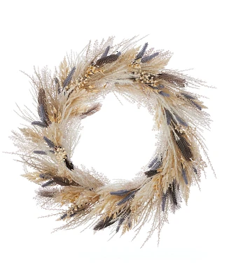 Seasonal 28" Fall Fields Bouquet with Pampas Wreath