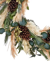 Seasonal 30" Eucalyptus and Pampas Wreath