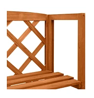 Trellis with Shelves 21.7"x11.8"x55.1" Solid Fir Wood