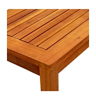 vidaXL Patio Coffee Table 19.7"x13.8"x14.2" Solid Acacia Wood