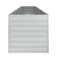 Garden Raised Bed 189"x31.5"x30.3" Galvanized Steel Silver