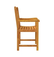 Patio Chairs 2 pcs Solid Acacia Wood