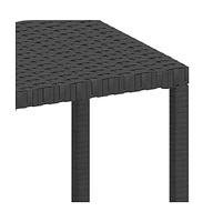 vidaXL Sun Loungers 2 pcs with Table Poly Rattan